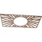 Ekena Millwork Hoover Wood Fretwork Pierced Ceiling Medallion, Walnut, 40"W x 20"H x 14 3/4"ID x 3/8"T CMWP40X20X0375HOWA - alternate 3